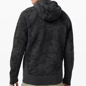 Lululemon End State Jacket w/ Hood Size L Men Graphite Grey Black Merino Wool